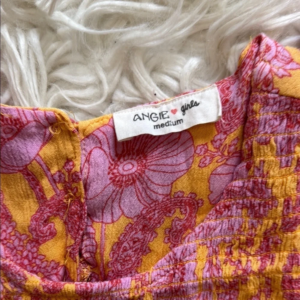 Floral Pink and Yellow Maxi Dress